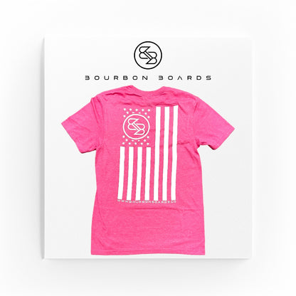 BB Flag Cornhole Shirt Pink